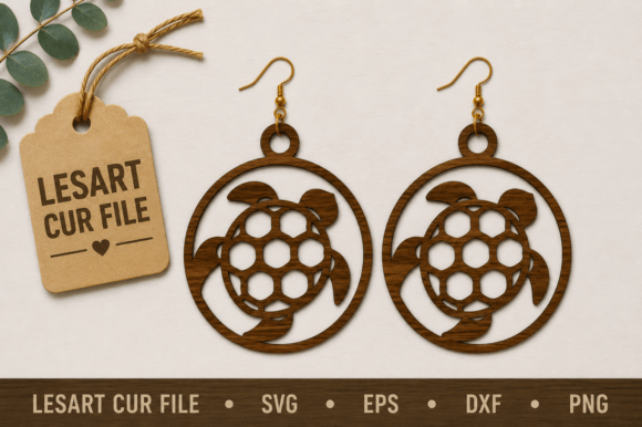 Download Sea Turtle Earring SVG, Laser Cut Files - Premium Resources