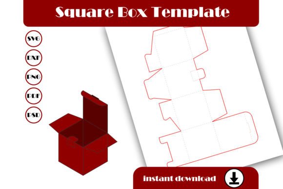 Download Square Box Template, Cube Box, Gift Box - Gift Collection