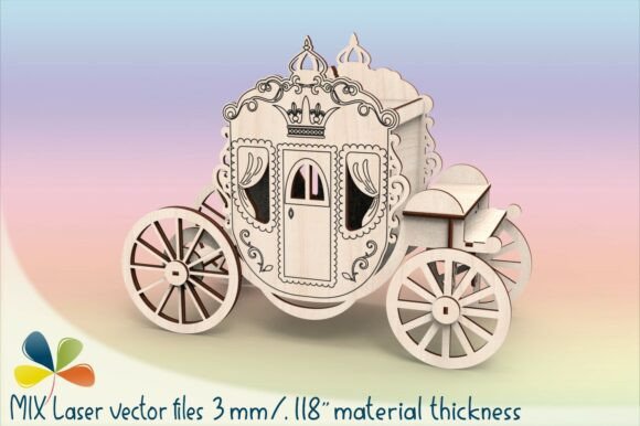 Download Fairy Carriage Gift Box Svg Laser Cut - Premium Resources