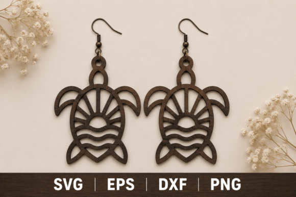 Download Sea Turtle Earring SVG, Laser Cut Files - Premium Resources