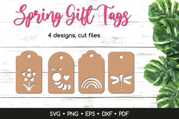 Download Spring Gift Tags SVG, Spring Paper Cut - Gift Collection