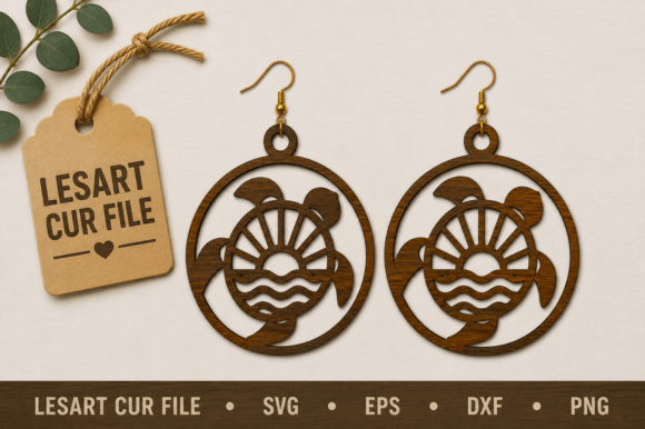Download Sea Turtle Earring SVG, Laser Cut Files - Premium Resources