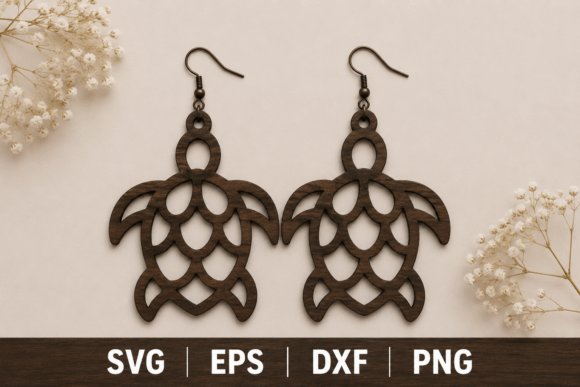Download Sea Turtle Earring SVG, Laser Cut Files - Premium Resources