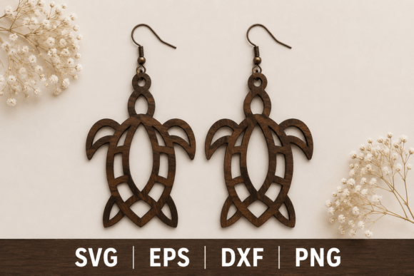 Download Sea Turtle Earring SVG, Laser Cut Files - Premium Bundle