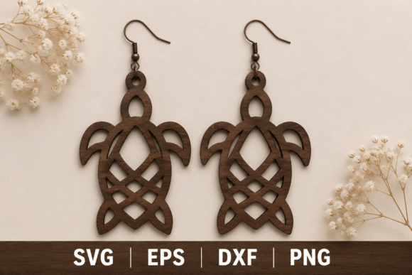 Download Sea Turtle Earring SVG, Laser Cut Files - Premium Bundle