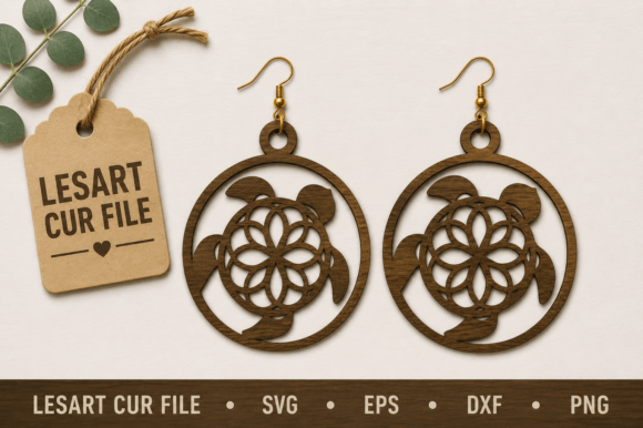 Download Sea Turtle Earring SVG, Laser Cut Files - Premium Resources