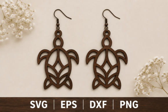 Download Sea Turtle Earring SVG, Laser Cut Files - Premium Bundle