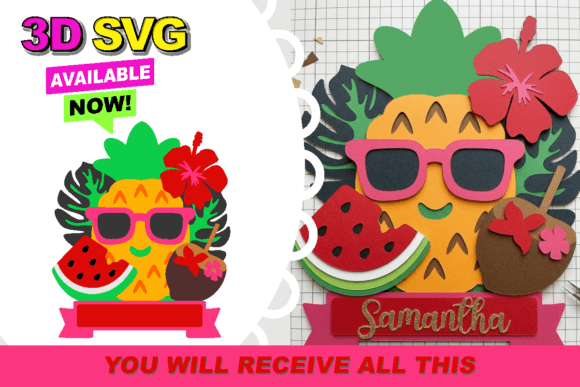 Download Tropical Pineapple &amp; Fruits Summer - Fruits Collection